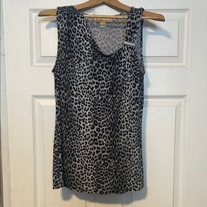 Michael Kors Leopard Print Sleeveless Top – Size small